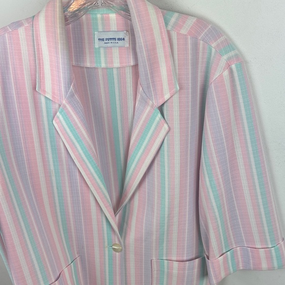 Pastel Striped Women's Blazer - Picture 3 of 7
